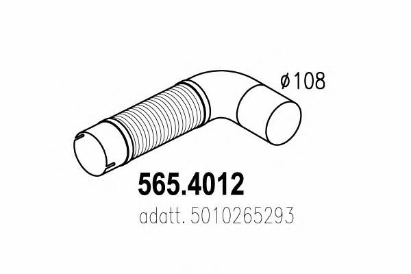Asso 565.4012 Corrugated pipe 5654012