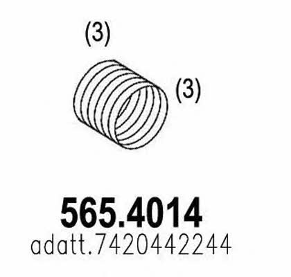 Asso 565.4014 Corrugated pipe 5654014