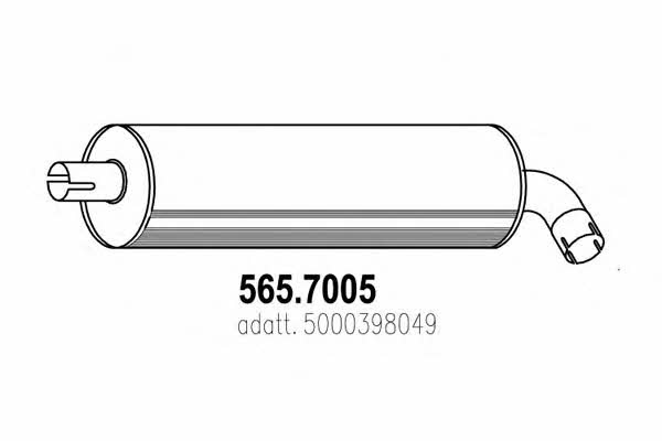 Asso 565.7005 Middle-/End Silencer 5657005