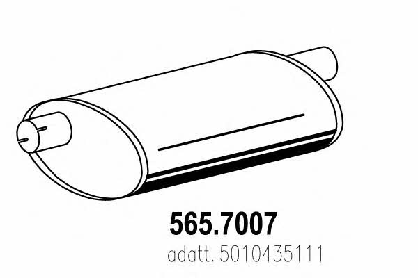 Asso 565.7007 Middle-/End Silencer 5657007