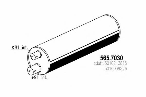 Asso 565.7030 Middle-/End Silencer 5657030