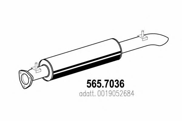 Asso 565.7036 Middle-/End Silencer 5657036