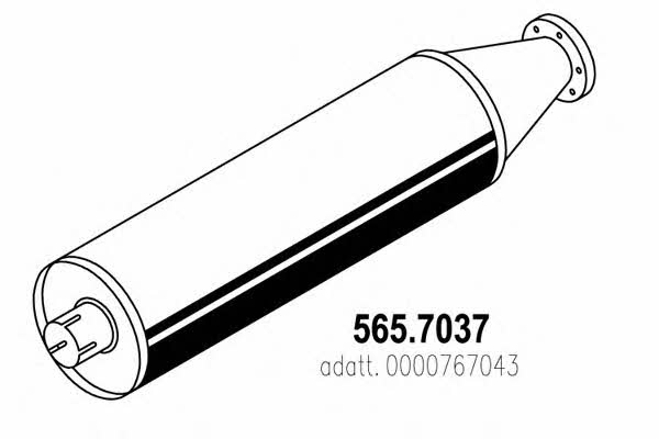 Asso 565.7037 Middle-/End Silencer 5657037