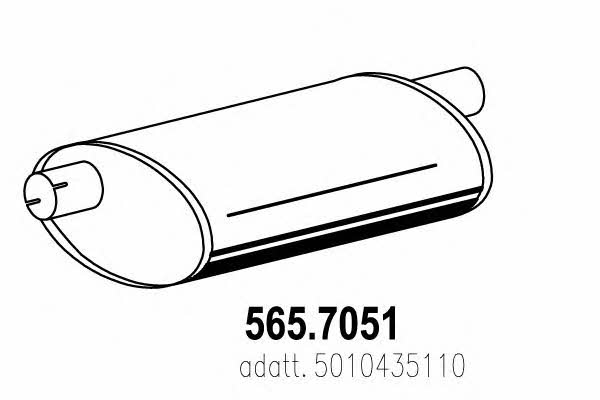 Asso 565.7051 Middle-/End Silencer 5657051