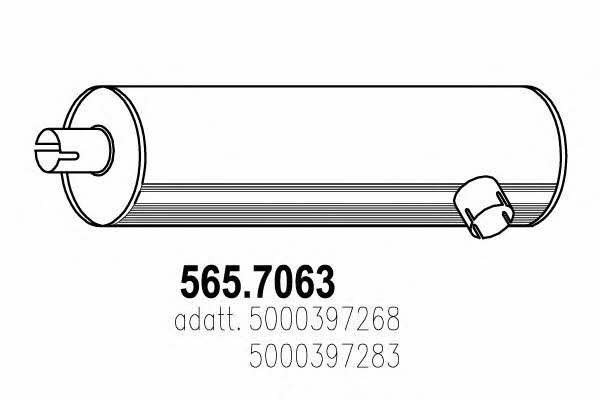 Asso 565.7063 Middle-/End Silencer 5657063