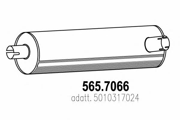 Asso 565.7066 Middle-/End Silencer 5657066