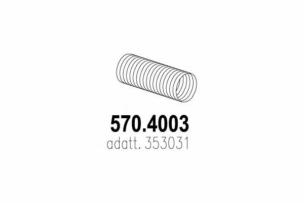 Asso 570.4003 Corrugated pipe 5704003