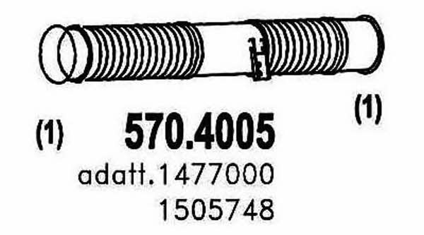 Asso 570.4005 Corrugated pipe 5704005