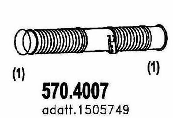 Asso 570.4007 Corrugated pipe 5704007