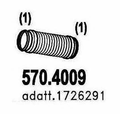 Asso 570.4009 Corrugated pipe 5704009