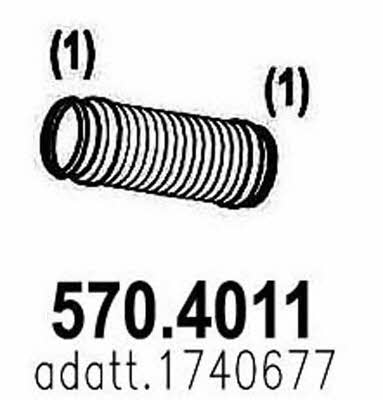 Asso 570.4011 Corrugated pipe 5704011