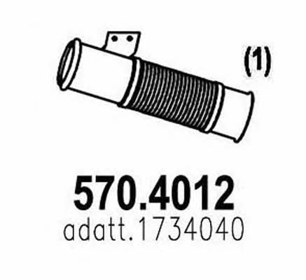 Asso 570.4012 Corrugated pipe 5704012