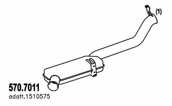 Asso 570.7011 Middle-/End Silencer 5707011