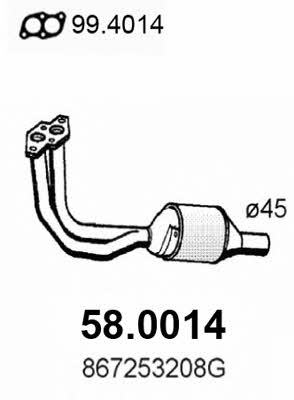 Asso 58.0014 Catalytic Converter 580014