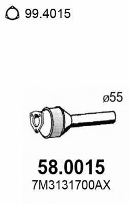 Asso 58.0015 Catalytic Converter 580015