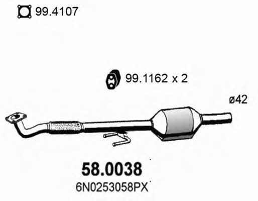  58.0038 Catalytic Converter 580038