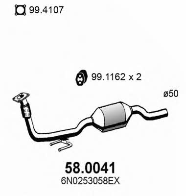 Asso 58.0041 Catalytic Converter 580041