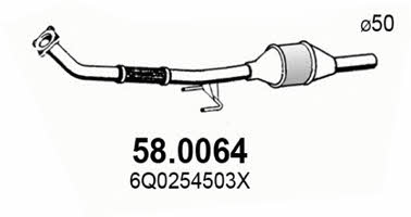 Asso 58.0064 Catalytic Converter 580064