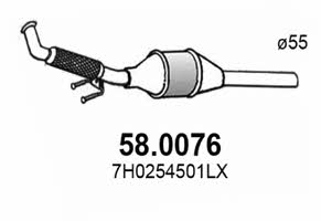 Asso 58.0076 Catalytic Converter 580076