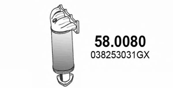 Asso 58.0080 Catalytic Converter 580080