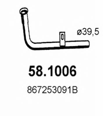 Asso 58.1006 Exhaust pipe 581006