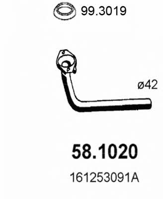  58.1020 Exhaust pipe 581020