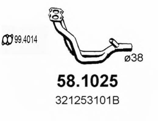  58.1025 Exhaust pipe 581025