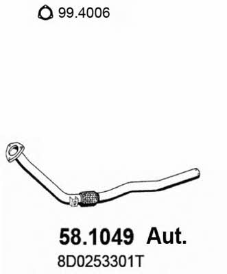 Asso 58.1049 Exhaust pipe 581049