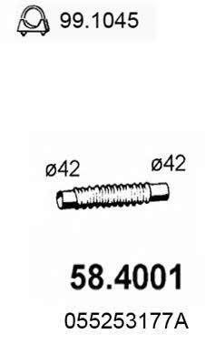 Asso 58.4001 Exhaust pipe 584001
