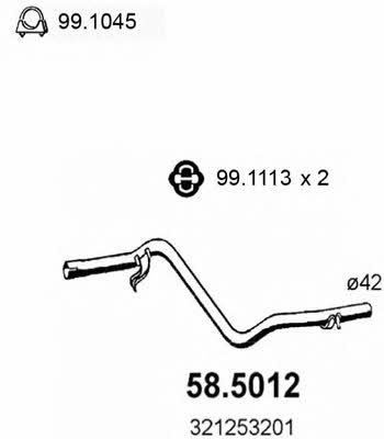 Asso 58.5012 Exhaust pipe 585012