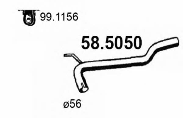 Asso 58.5050 Exhaust pipe 585050
