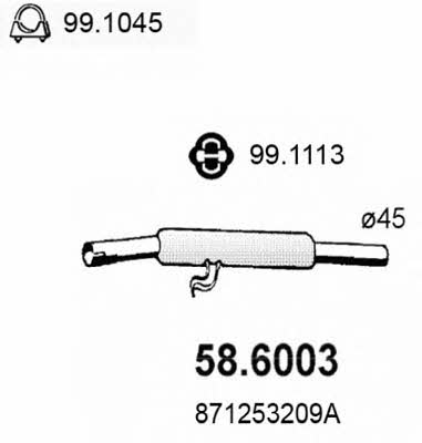 Asso 58.6003 Central silencer 586003