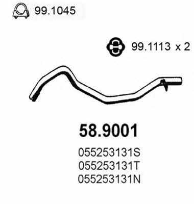 Asso 58.9001 Exhaust pipe 589001