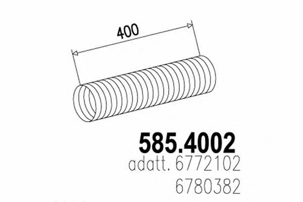 Asso 585.4002 Corrugated pipe 5854002