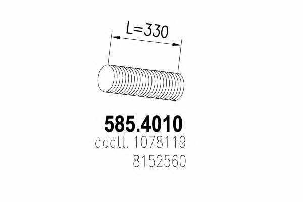 Asso 585.4010 Corrugated pipe 5854010