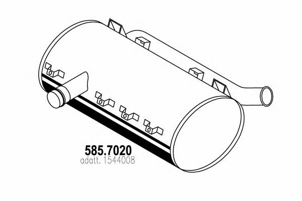 Asso 585.7020 Middle-/End Silencer 5857020