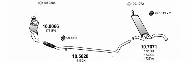 Asso ART3090 Exhaust system ART3090