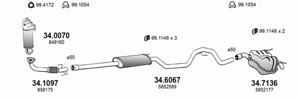  ART3563 Exhaust system ART3563