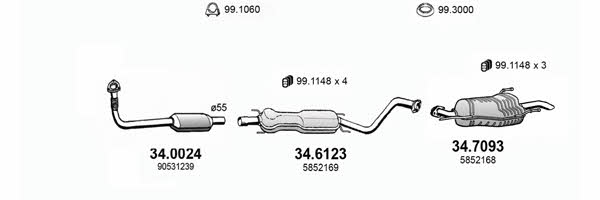  ART3577 Exhaust system ART3577