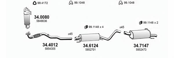 ART3582 Asso Exhaust system