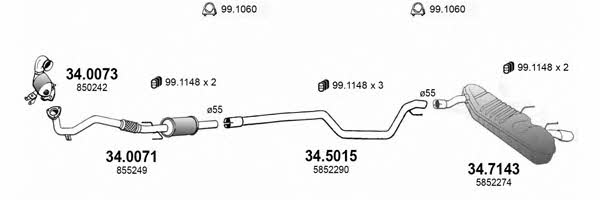 ART3590 Asso Exhaust system