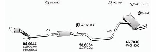  ART3619 Exhaust system ART3619