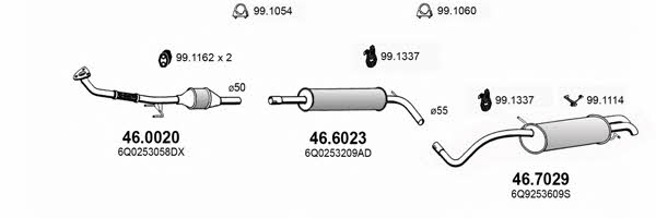 Asso ART3634 Exhaust system ART3634