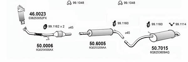 Asso ART3721 Exhaust system ART3721