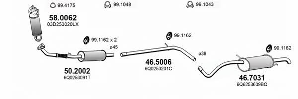 Asso ART3734 Exhaust system ART3734