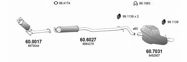 Asso ART3744 Exhaust system ART3744