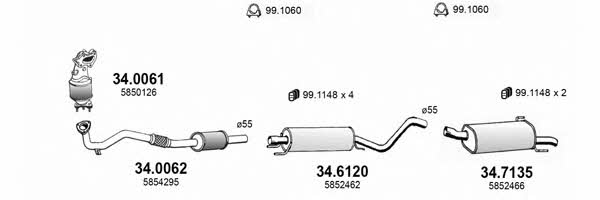 ART3113 Asso Exhaust system