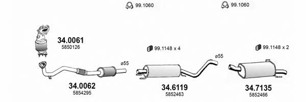 ART3114 Asso Exhaust system