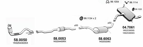  ART3163 Exhaust system ART3163