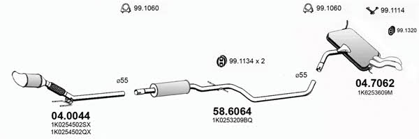 ART3164 Asso Exhaust system